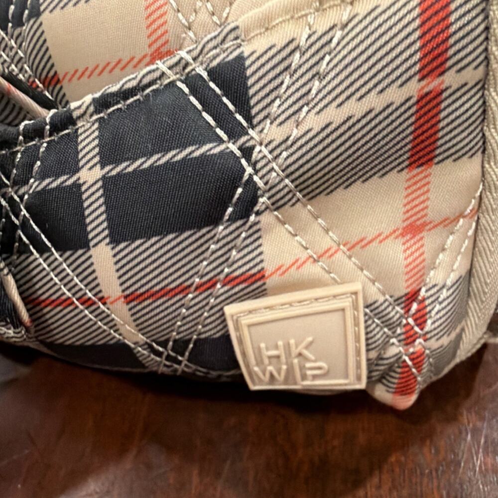 HKWIP Plaid Quilted Crossbody Bag RFID Blocking Wallet Detachable Strap Women - Picture 2 of 4